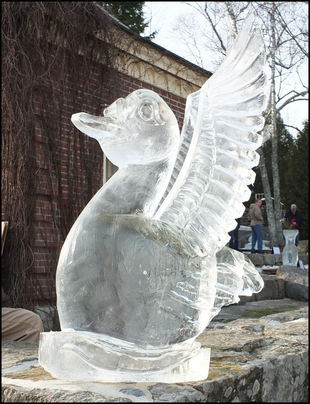 The Winterfest mascot Swan. (Photo by Chris Wolf)
