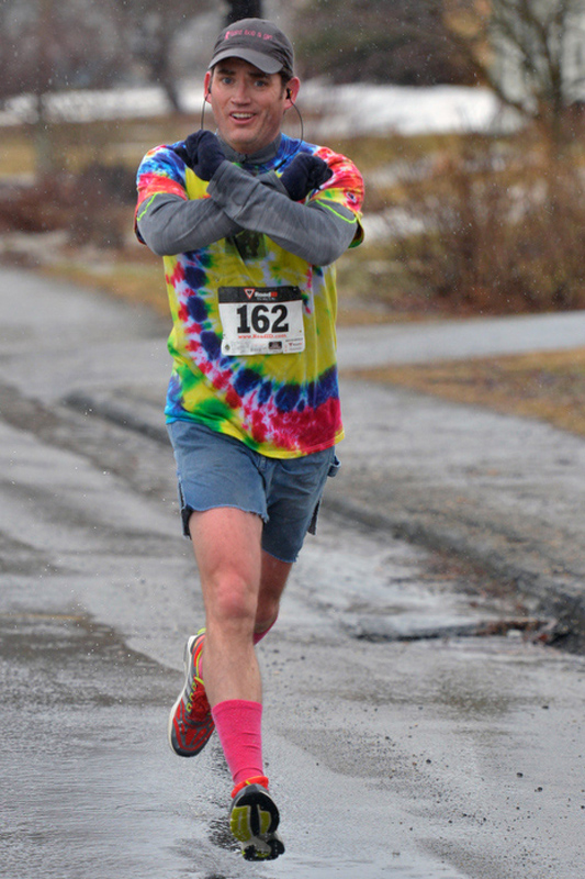 Will Martel was happy to be running, despite the rain. (Photo by Ron Hawkes)