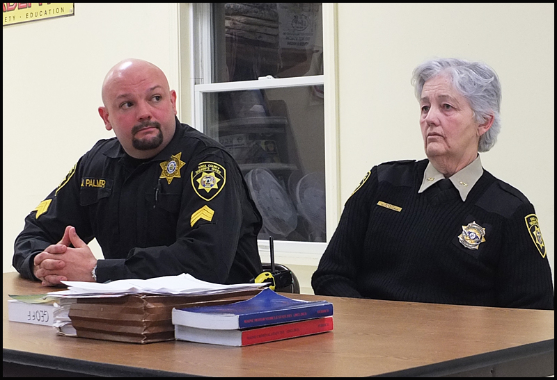 Knox County Sheriff Donna Dennison (right) and Sergeant John Palmer, the investigating officer for the August 11 crash.