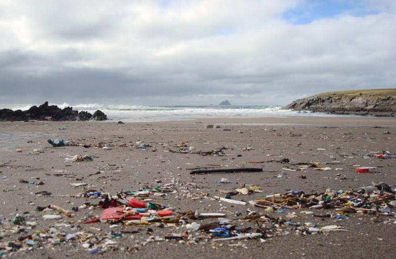 trash on the beaches of Ireland. (Photo courtesy Rosemary Hill)