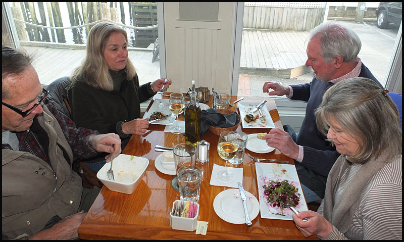 Jim and Jenni Ruddy, right, with Douglas and Pat Cole