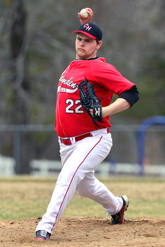 Camden Hills Connor Graffam baffled the Mariners for the first four innings. (Photo by Ron Hawkes)