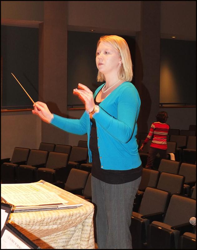 Stephanie Decker conducts.