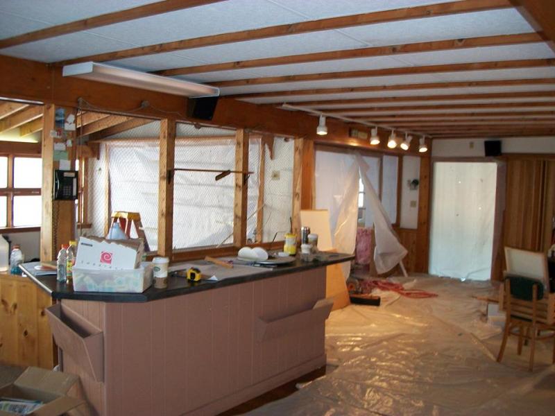 The renovations to the new brew pub took place over the entire winter. (Photo courtesy Andy’s Brew Pub)