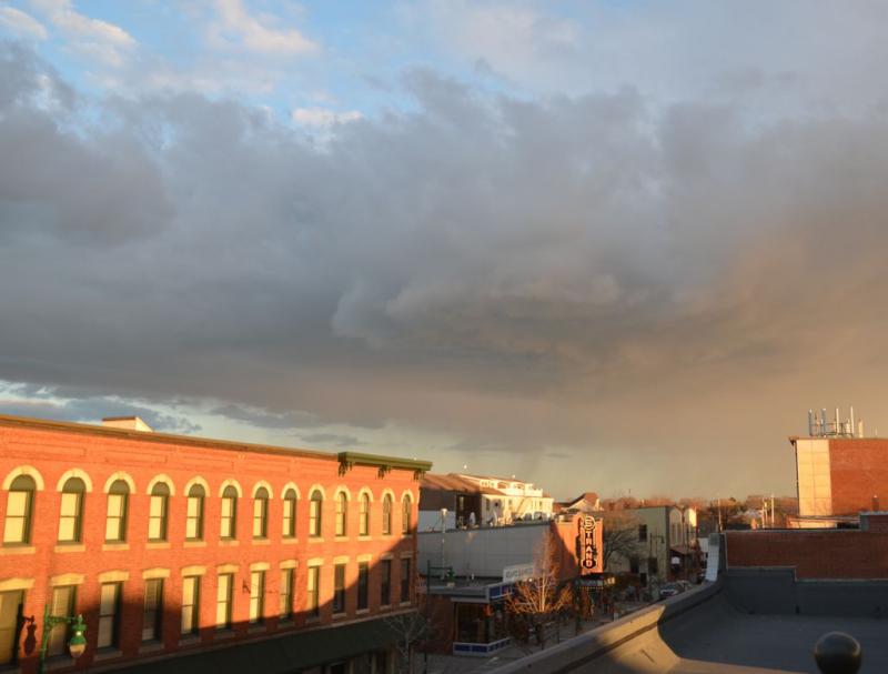Drama in the clouds over Rockland. (Photo by Lynda Clancy)