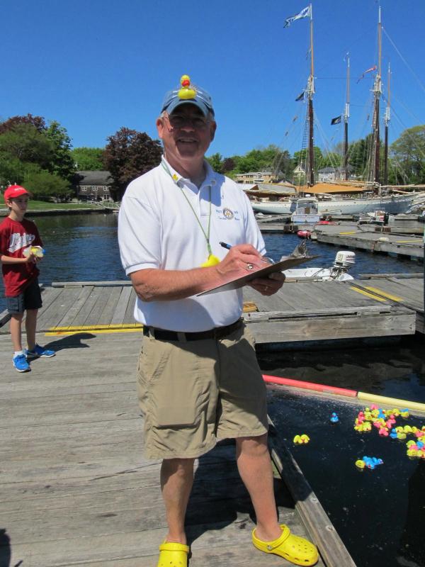 Mark Masterson in his duck wear. Photo by Kay Stephens