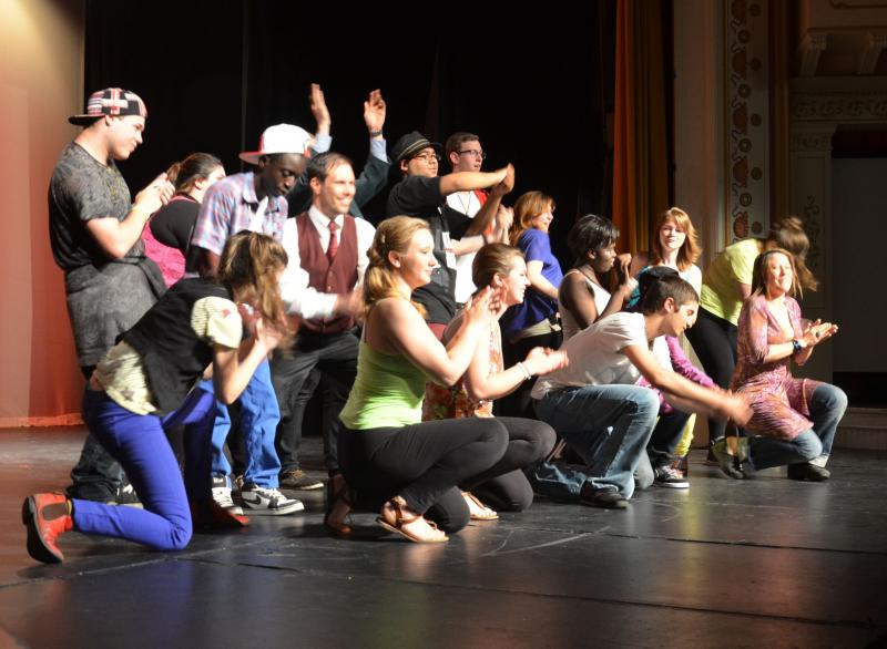 Students of the Wayfinder Schools perform their own freestyle choreography. (Photo by Lynda Clancy)