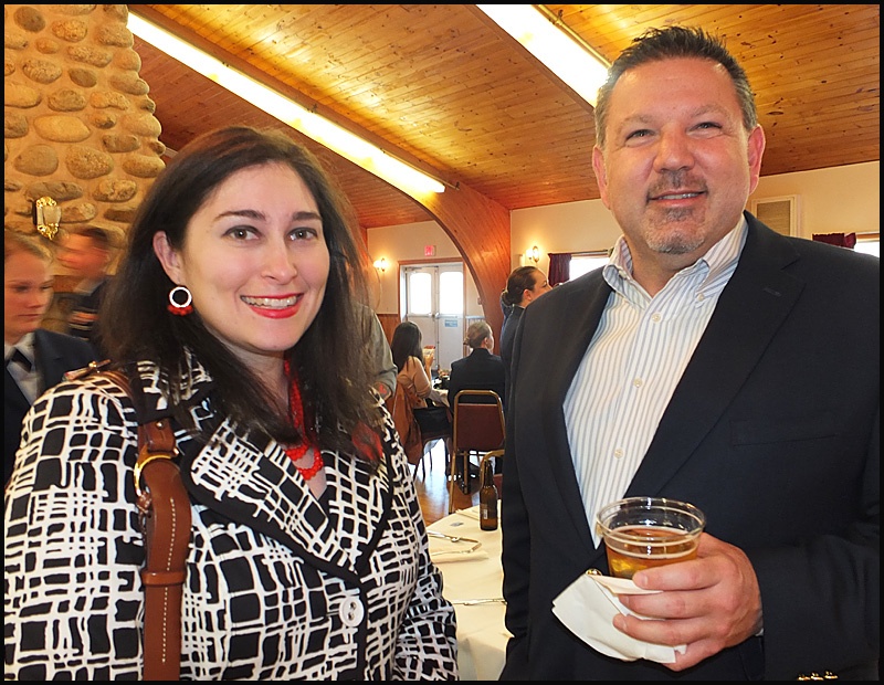 Kate McAleer and Rockland City Councilor Frank Isganitis.