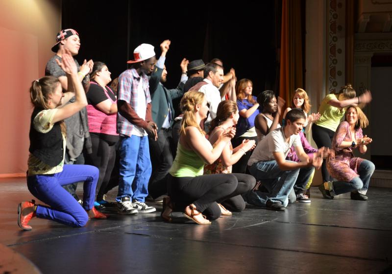 Students of the Wayfinder Schools perform their own freestyle choreography. (Photo by Lynda Clancy)