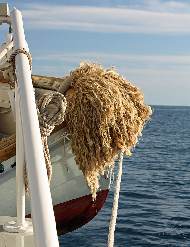 The bow of the Mary Day’s yawl boat. (Photo by Holly S. Edwards)