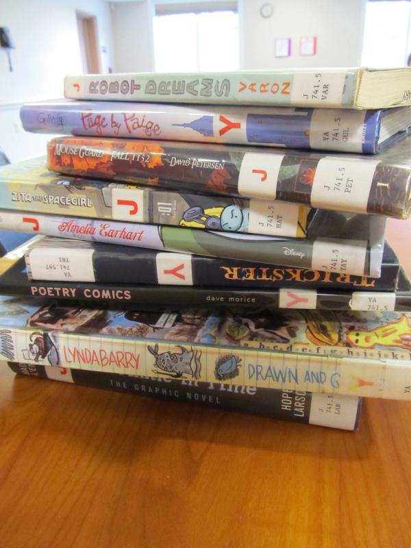 The Rockland Public Library has a good collection of graphic novels to choose from. (Photo by Kay Stephens)