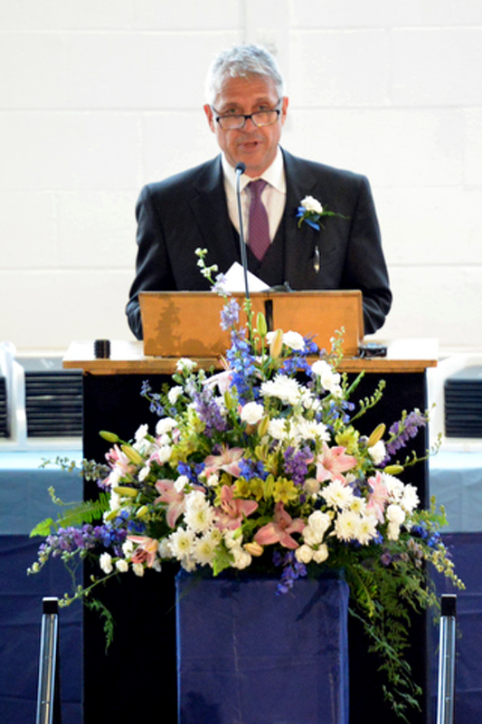 Oceanside Principal Tom Forti told the audience that more than $1, 027,000 was presented to this year’s students, comprised of local scholarships and government and Pell grants. (Photo by Ron Hawkes)