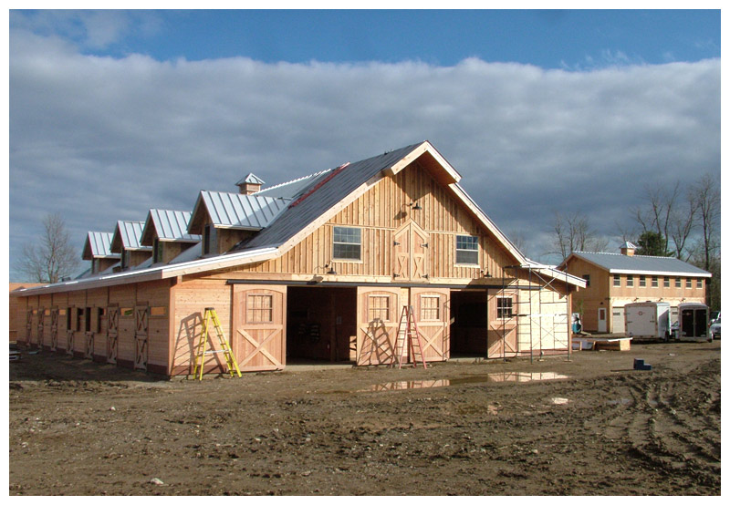 The 15-stable barn at Seahorse Stables. (Photo by Ethan Andrews)