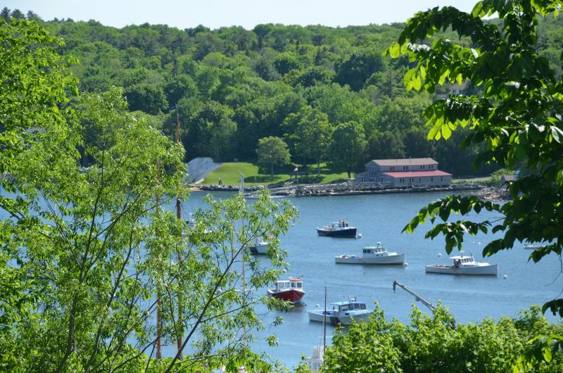 The view from the back deck over Rockport Harbor. (Photo by Lynda Clancy)