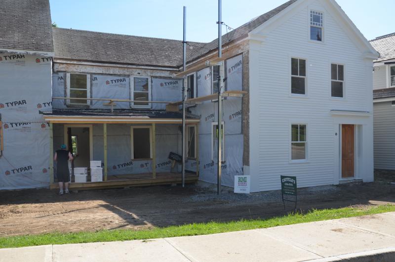 The house sits across from the Rockport Public Library.