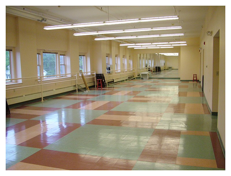 A large studio on an upper floor of the building. (Photo by Ethan Andrews)