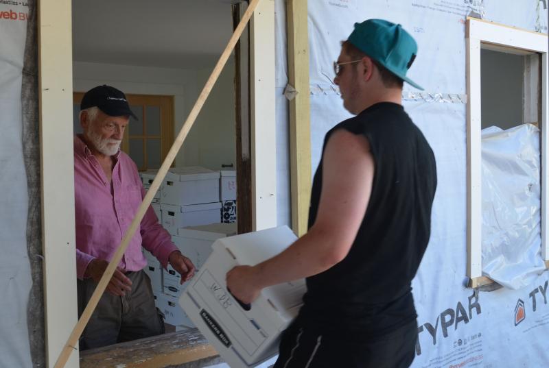 The space is still getting built, and books are already arriving.