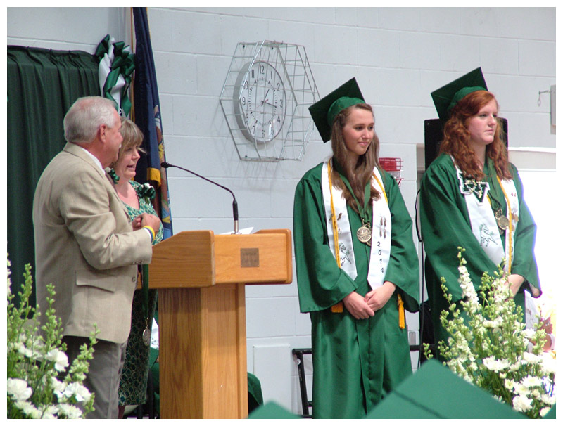 Valedictorian Hailey Davis, right, and Salutatorian Skye Siladi.