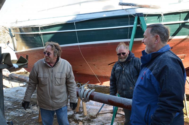January in Maine, and a boat project begins. (Photo by Lynda Clancy)