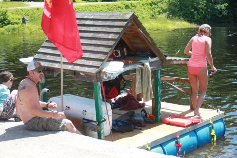 Now these guys have a rockin’ raft. (Photo courtesy Stephanie Herrick)