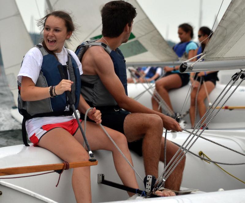 It was an exciting day for all, especially for this particular sailor. (Photo by George Harvey)