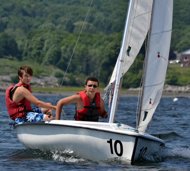 Rockland Community Sailing prepares for the 2014 Red Jacket Youth Sailing Regatta. (Photo by George Harvey)