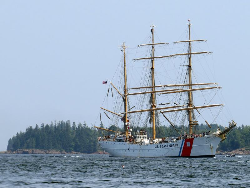 The Eagle in Rockland Harbor. (Photo by Bob Trapani)