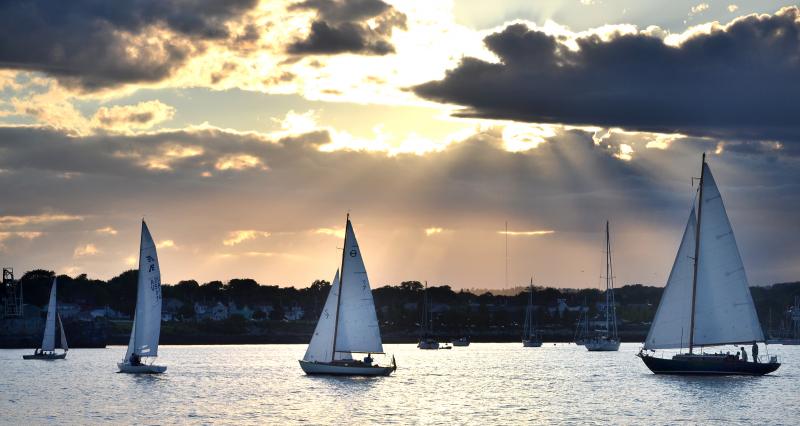 Several participating boats in the Keelboat races. (Courtesy Michael O’Neil)