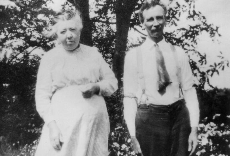 Florence and Asa Pitcher took good care of the Pond People, the rusticators who lived around Pitcher Pond. (Photo courtesy of the Lincolnville Historical Society)
Florence & Asa Pitcher