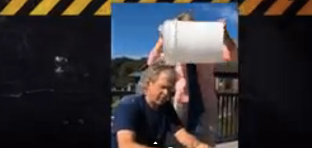 George W. Bush accepting the challenge. (Screen shot courtesy George W. Bush).