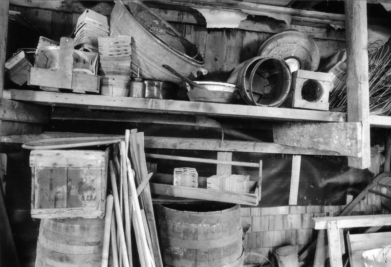 The jumble of things Joe made and used on the farm.
Photo by Peggy Bochkay Hen room