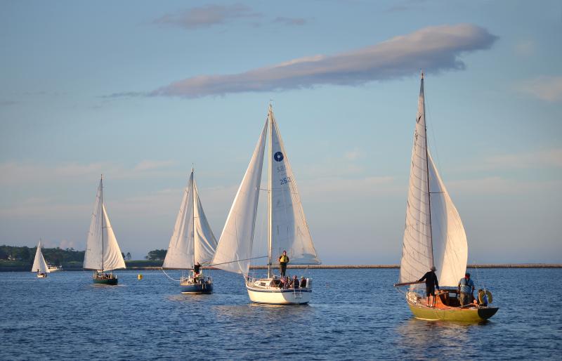 Several participating boats in the Keelboat races. (Courtesy Michael O’Neil)