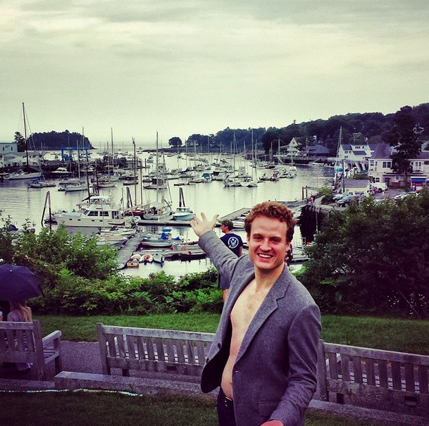 Will takes in the view at Camden Harbor Park.