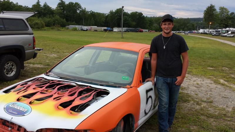 Jaden Eaton standing beside the car he and his step-dad Bob Keene customized with a plasma cutter. (Photo courtesy Jaden Eaton)