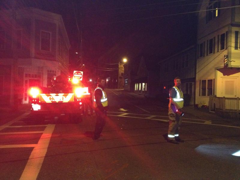 Camden firefighters were called to the scene to help divert traffic from downtown Camden.