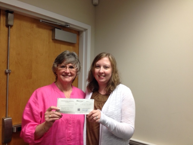 Sharon Lombardo, left, from the Maine Lobster Festival Association and Adrienne Randall, right, from the Teen and Young Parent Program.