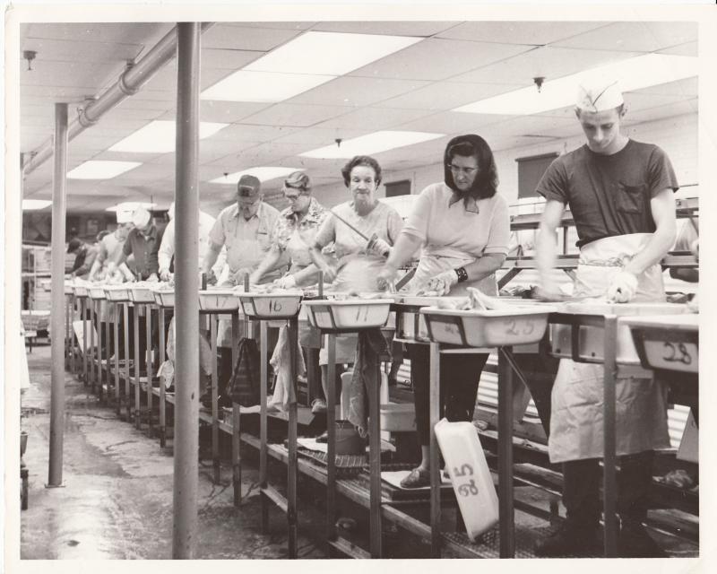 What once was — working in a Rockland fish processing plant. (Photo courtesy O’Hara Corporation)