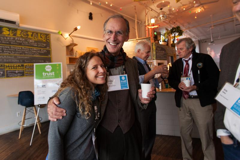 Fog Bar and Cafe opened their doors during the entire day for registration. Here is event organizer Maggi Blue and Chris Rector. (Photo courtesy Mark Dawson)