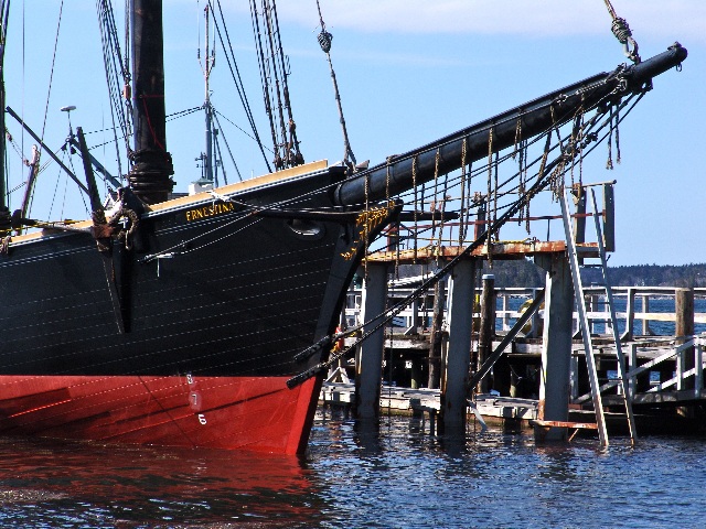 THE “AFTER” picture of the ‘Ernestina-Morrissey.’ Last time the ship was in Boothbay Harbor it underwent several restorations above the water line. Courtesy of Eric Graves