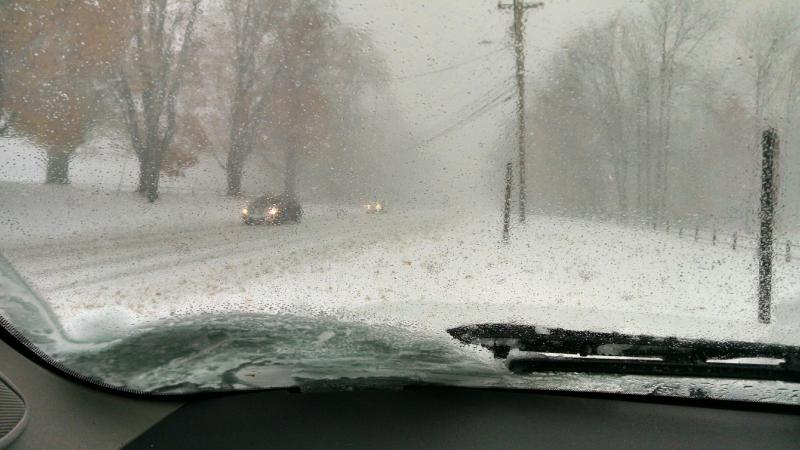 On Route 1 by Camden Hills State Park entrance. Visibility about one football field. (Courtesy Chris Farley)