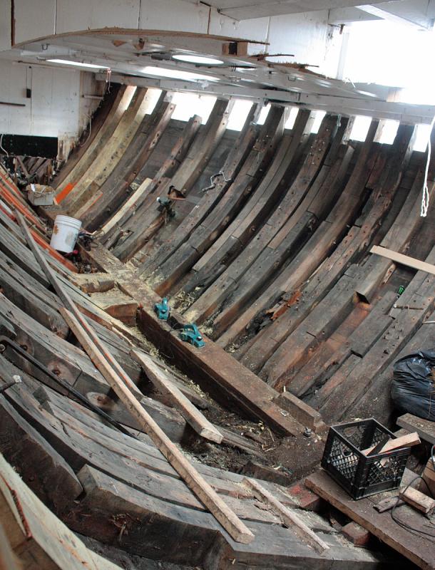 Frames below deck. (Photo by Holly S. Edwards)