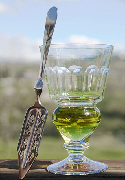 True absinthe drinkers use a slotted spoon, a sugar cube and three parts tap water, a slow but pure process.