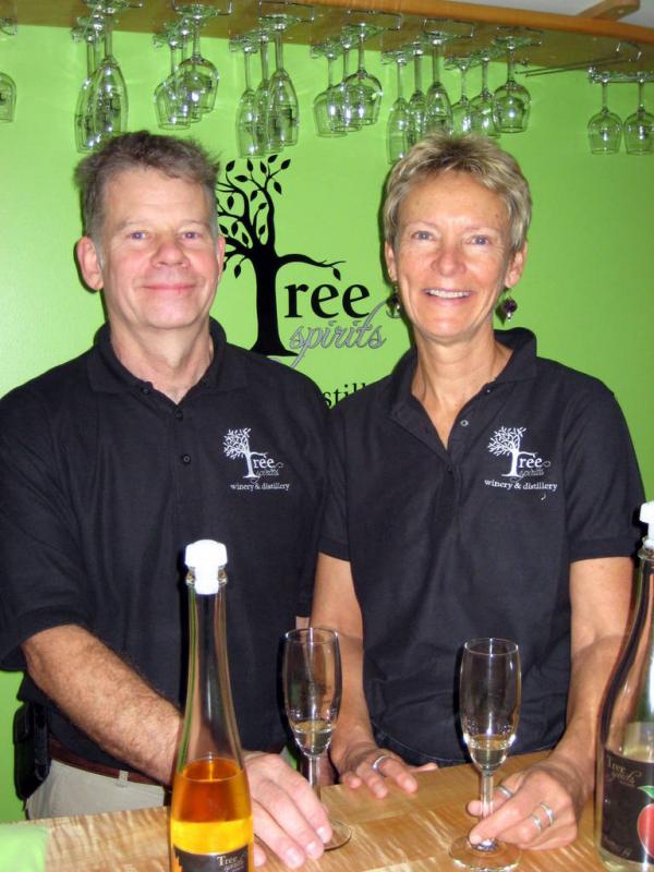 Bruce Olson and his business partner, Karen Heck.