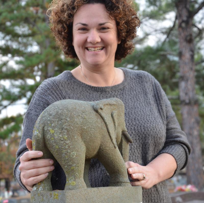 Kristin Parra is on the board of Endangered Ark Foundation. (Photo by Lynda Clancy) hope elephants (1499)