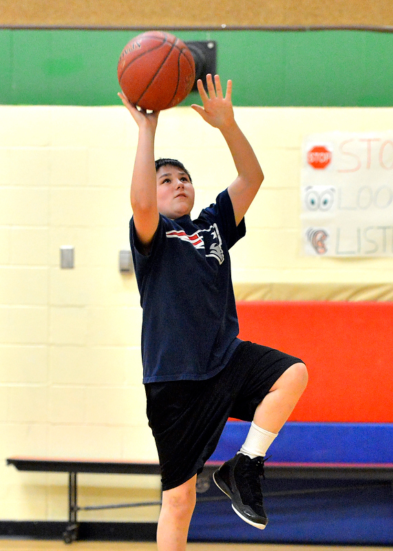 Appleton’s Colby Strout is a seventh-grade player on the squad. (Photo by Ron Hawkes)