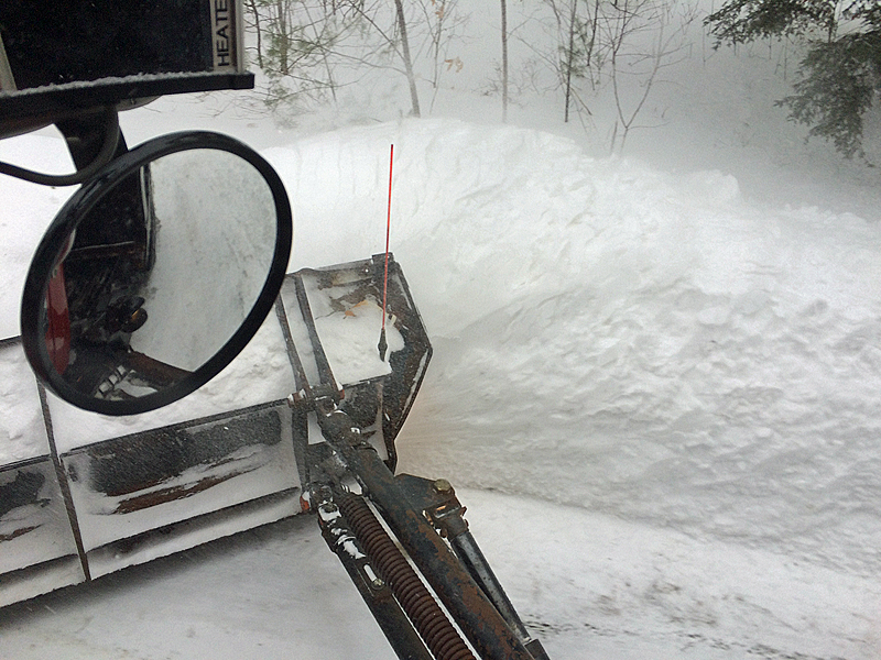 Pushing snow up Howe Hill Road in Camden Jan. 27. (Photo by Holly S. Edwards)