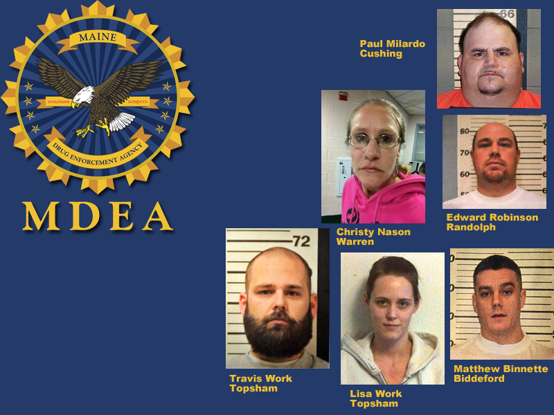 Two inmates, five others charged with trafficking drugs into Maine