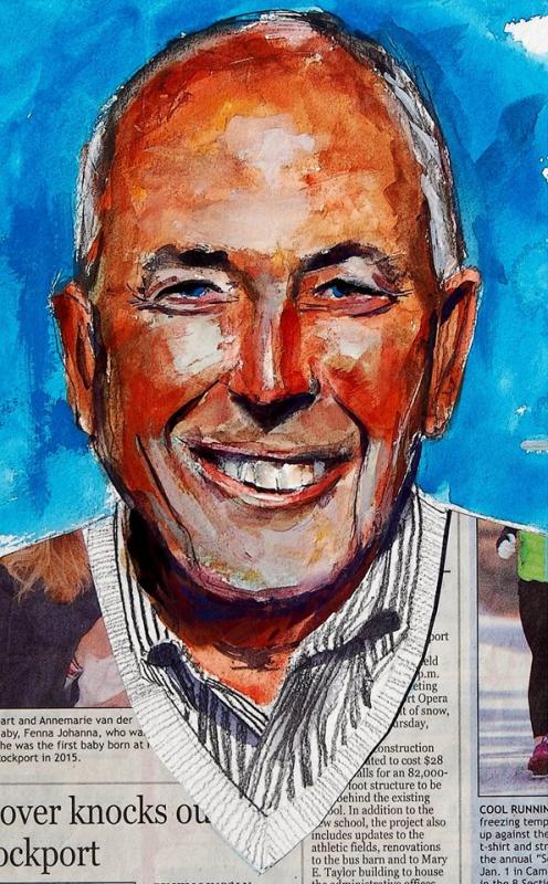 “Richard” 7x11 pencil and gouache with some Artrage. Portrait #143