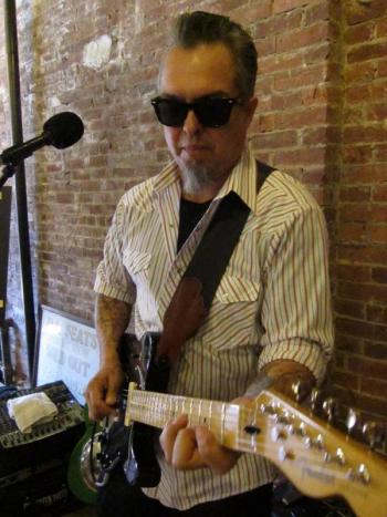 Eric Green and Justice for the River play at the Camden Opera House Friday night.