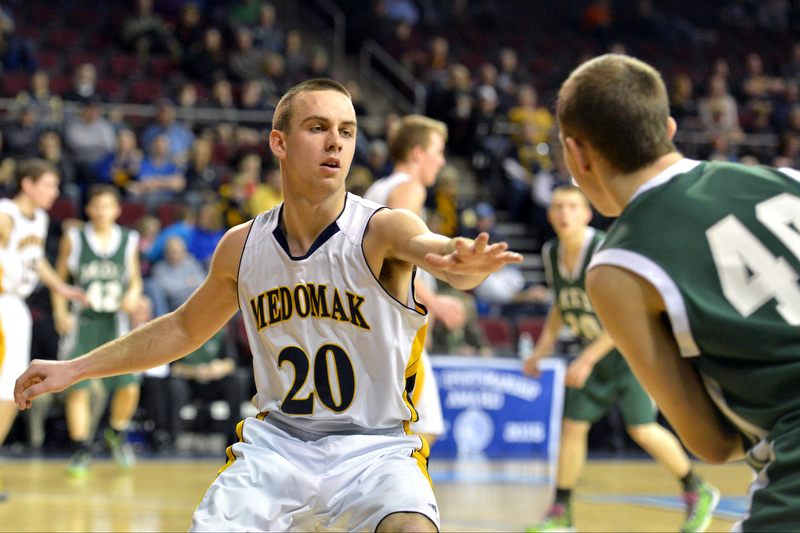 Defense was the name of the game and Medomak’s Colton Spear was right on his game. (Photo by Ron Hawkes)